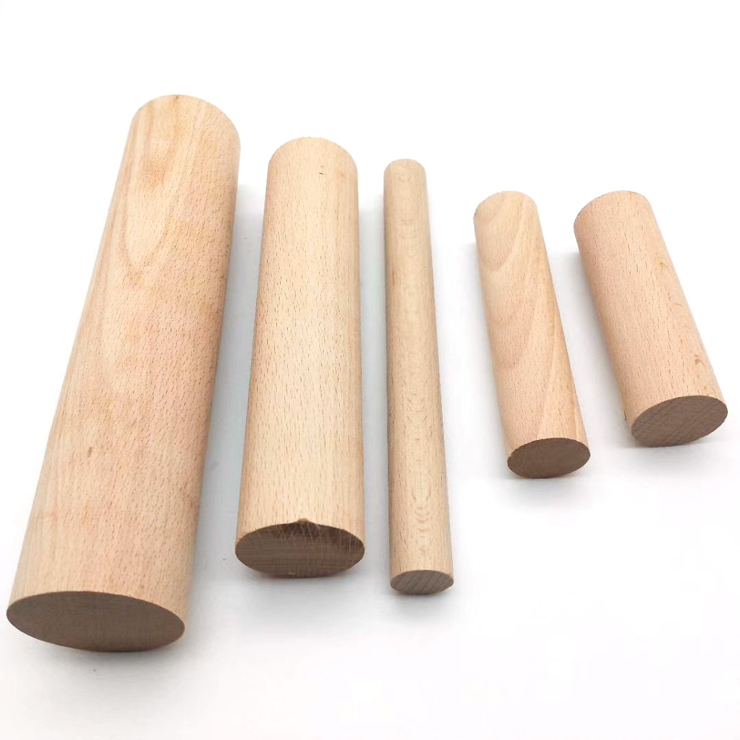 厂家直供 榉木圆木棒 实心圆木棍 圆木条木棍 木质圆条瑜伽棍