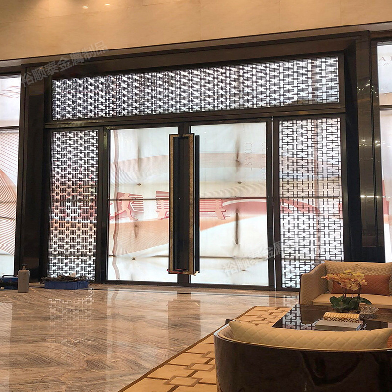 售楼部大门装修效果图 定做酒店会所办公大楼不锈钢玻璃地弹簧门