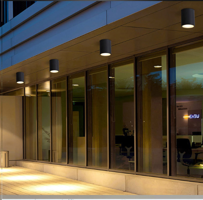 防水led明装筒灯户外雨棚灯室外店铺门头阳台酒店吸顶灯cob露台灯