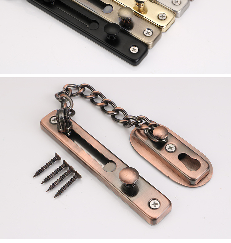 不锈钢门链插销 宾馆酒店防盗安全锁链门扣 木门防盗链条扣门栓