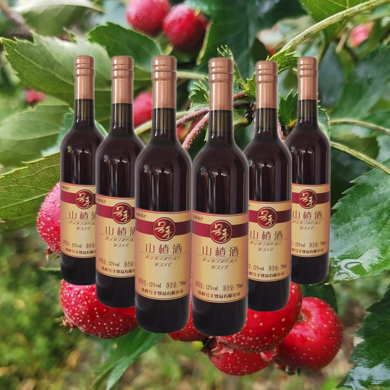 号手山楂发酵酒原果酿造低度水果酒女士老山渣老味道甜酒750ml