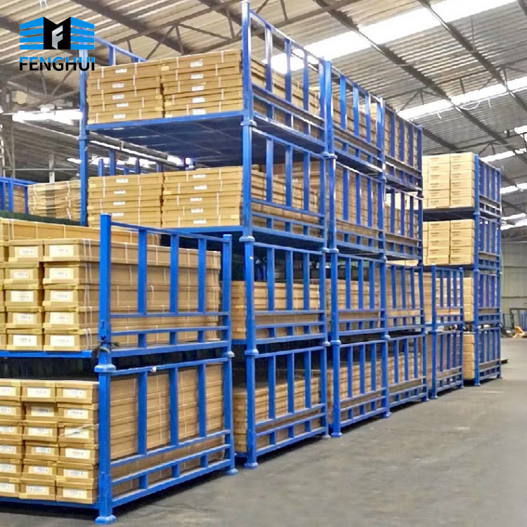 定制巧固架可折叠堆垛架仓库布匹轮胎多层货架堆高仓储笼钢制托盘