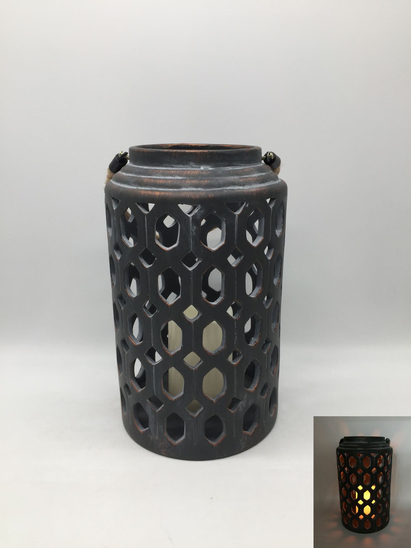 陶瓷海洋系列镂空风灯海龟造型马灯陶瓷海马镂空提灯锚镂空挂灯