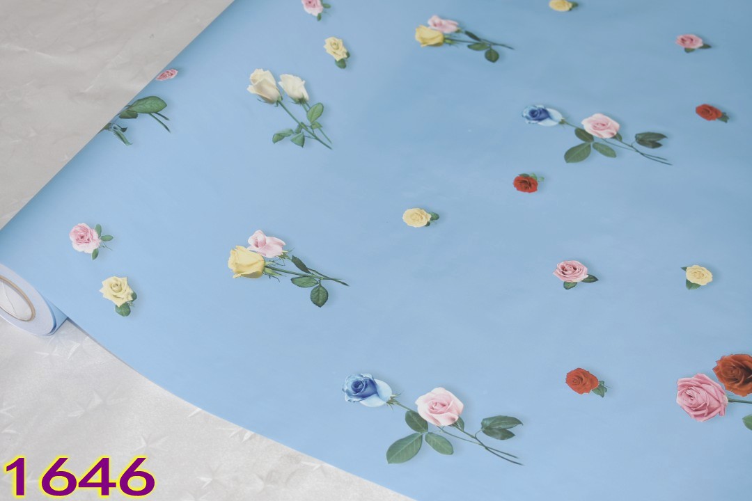 彩装膜壁纸自粘墙纸家具卧室翻新贴膜彩晶膜暗花卡通波浪暗花欧式