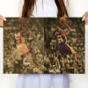 Kobe Jordan Shoot a basket synchronization poster Retro Kraft paper poster Reminiscence dormitory Wall stickers decorate Hanging picture Kobe Jordan Shoot a basket synchronization poster Retro Kraft paper poster Reminiscence dormitory Wall stickers decorate Hanging picture