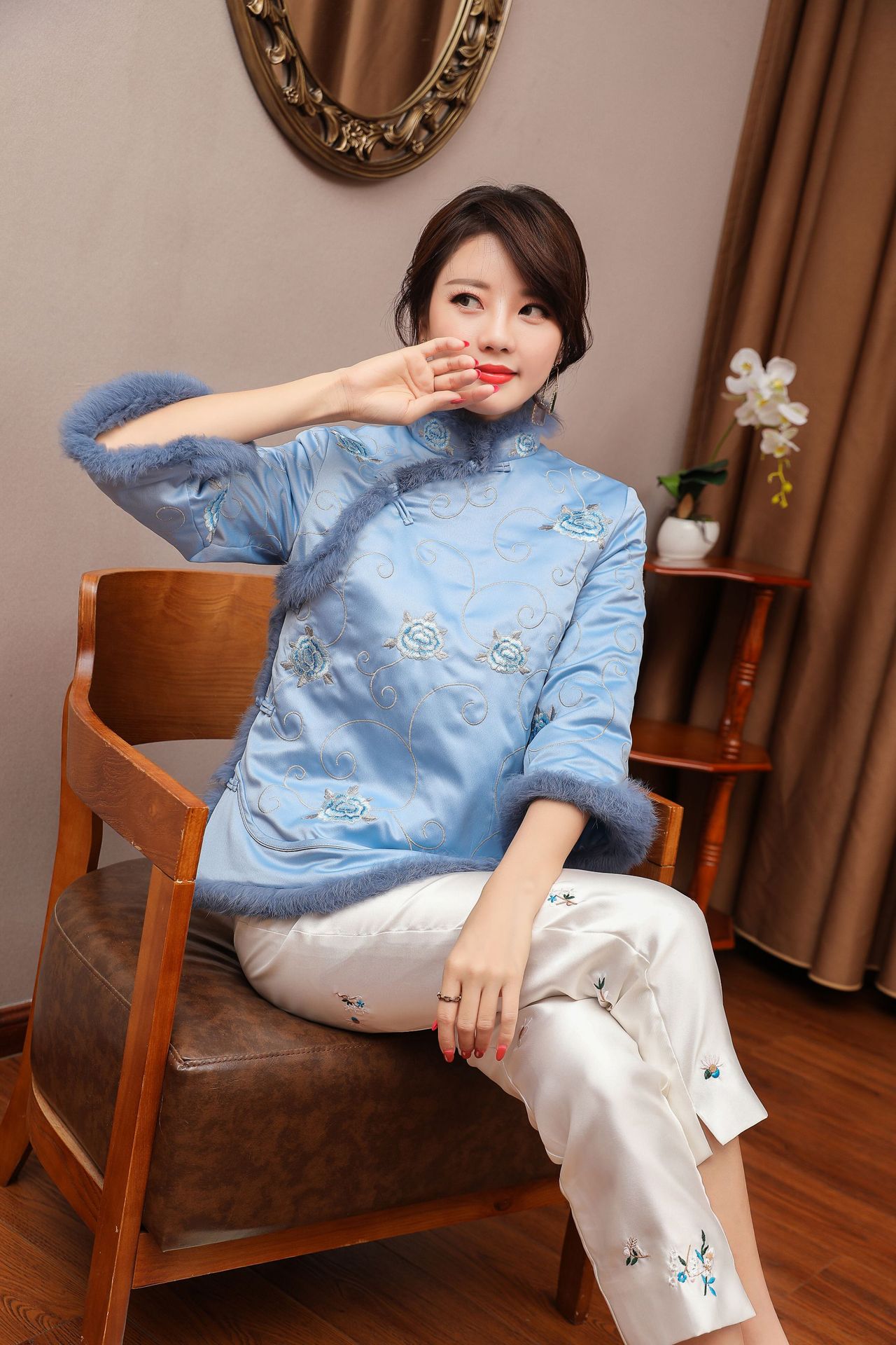 2020年复古唐装棉袄女盘扣中国风棉衣外套上衣民国风女装秋冬装