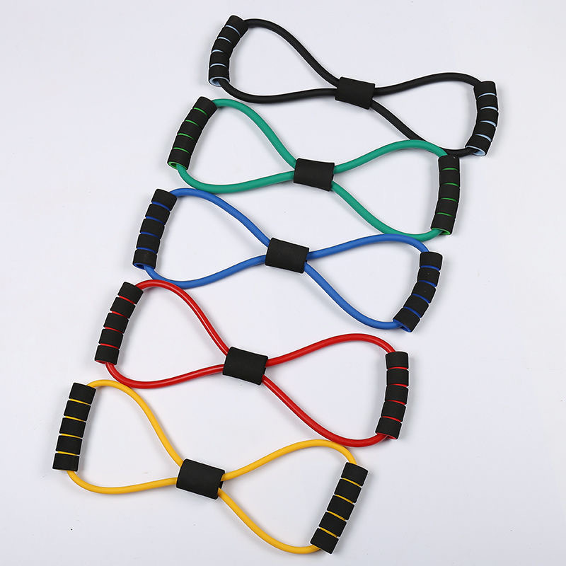 8字拉力绳八字扩胸塑胸器瑜伽橡皮筋乳拉力器带弹力绳现货批发