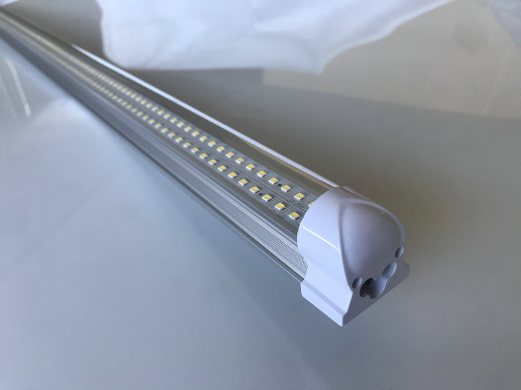 t8一体双排灯管 长条透明支架电管节能灯管 双排灯珠一体日光灯