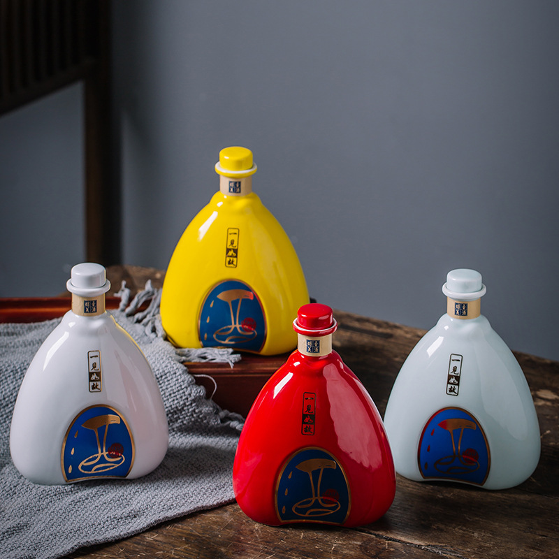 1斤陶瓷酒瓶一斤装景德镇酒坛子空酒瓶子小酒壶密封空瓶白酒家用