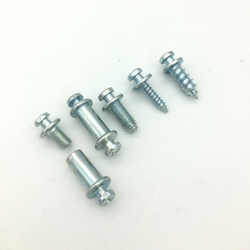 隐藏二合一连接半通螺丝双肩螺丝暗装连接件酒柜衣柜隐形五金扣件