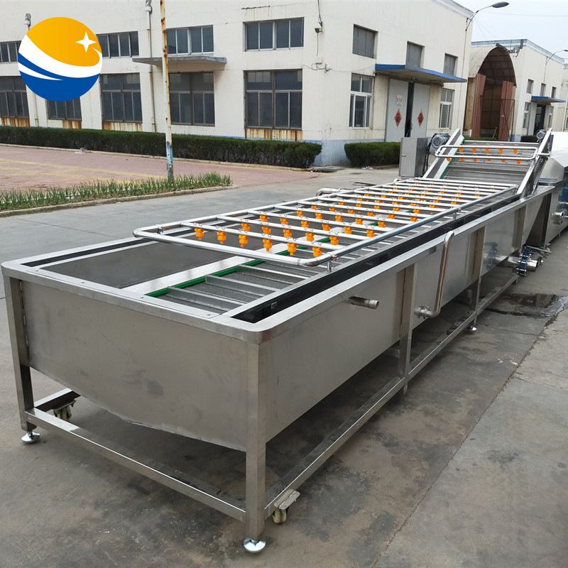 商用鱿鱼花漂烫机 水煮章鱼大虾鱼丸海鲜蒸煮生产线 连续预煮机