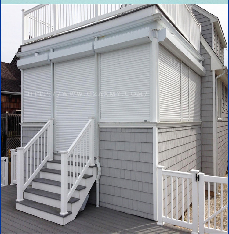 别墅车库防盗电动卷帘窗帘双层铝合金保温隔热自动卷帘门厂家