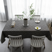 北欧风西餐桌布 波西米亚黑色台布艺长方形简约现代棉麻茶几轻奢