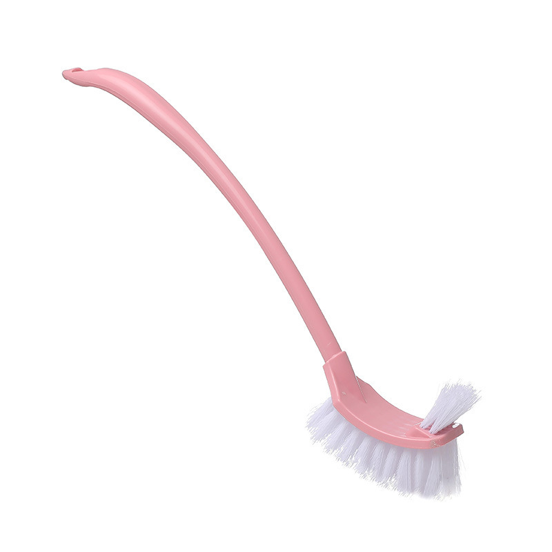 Factory in Stock Plastic Toilet Brush Toilet Cleaning Brush Creative Curved Long Handle Double-Sided Go to the Dead End Gap Cleaning Brush