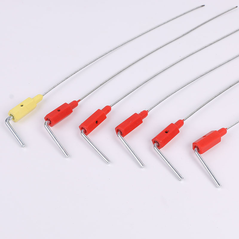 一次性钢丝封条 抽紧式钢丝锁头防伪锁 集装箱施封锁钢丝施封锁头