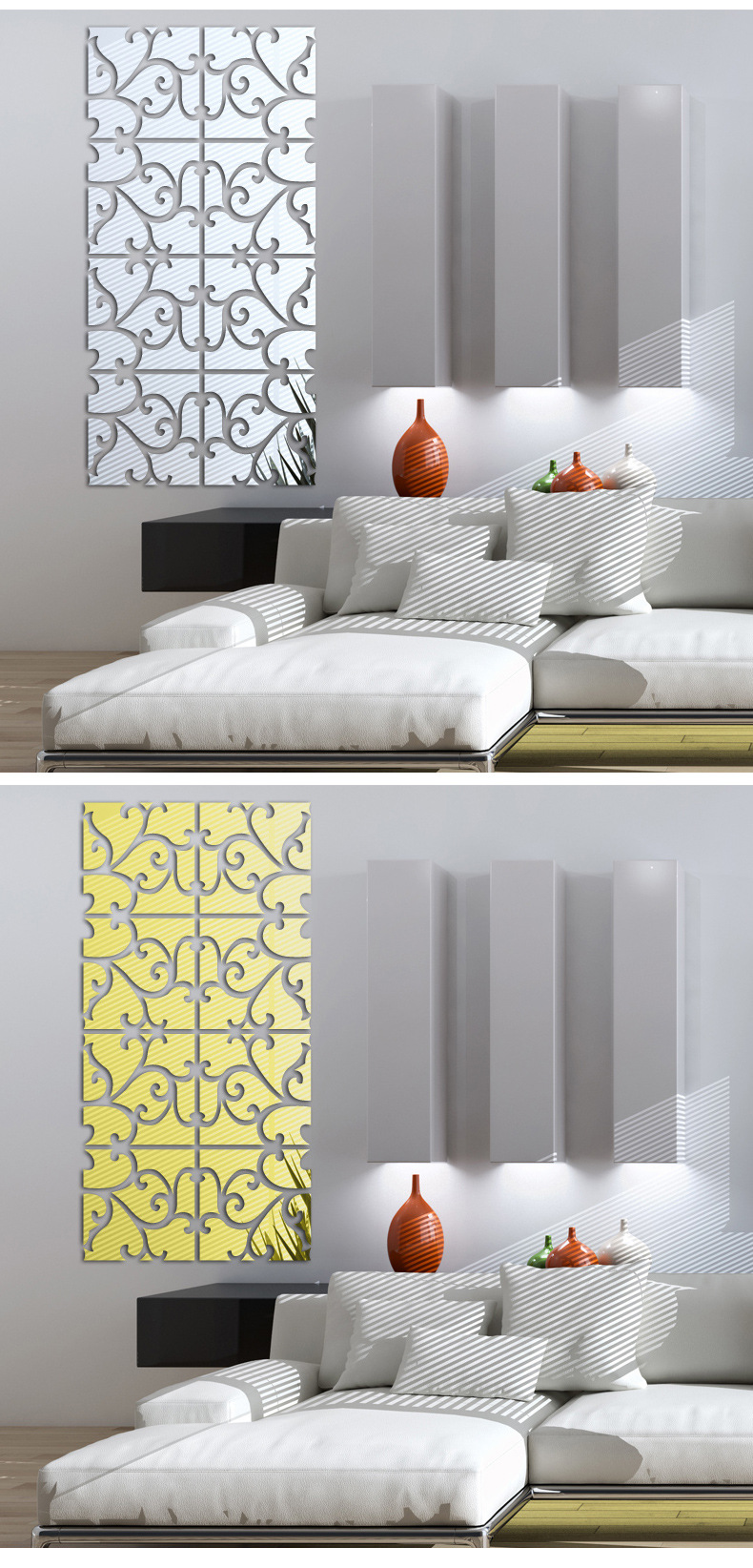 塑料自粘镜子亚克力现代家居装饰墙面装饰镜子墙贴diy装饰墙贴