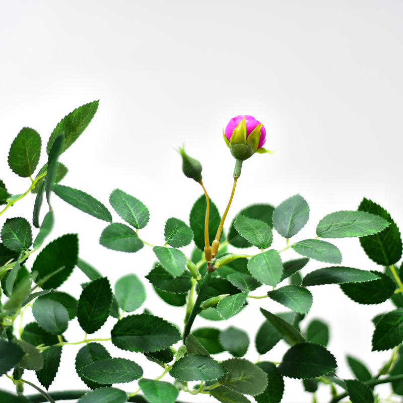 仿真蔷薇花藤假花藤条空调管道墙面装饰塑料缠绕遮挡藤蔓挂壁花艺