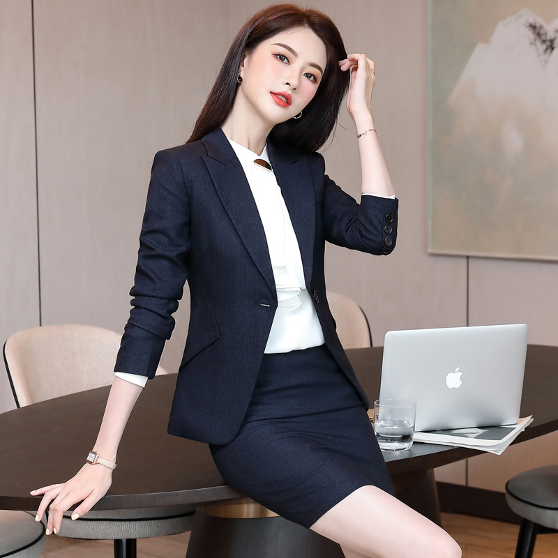 售楼部工作服女高端职业套装上班气质面试正装西装套裙房地产工装