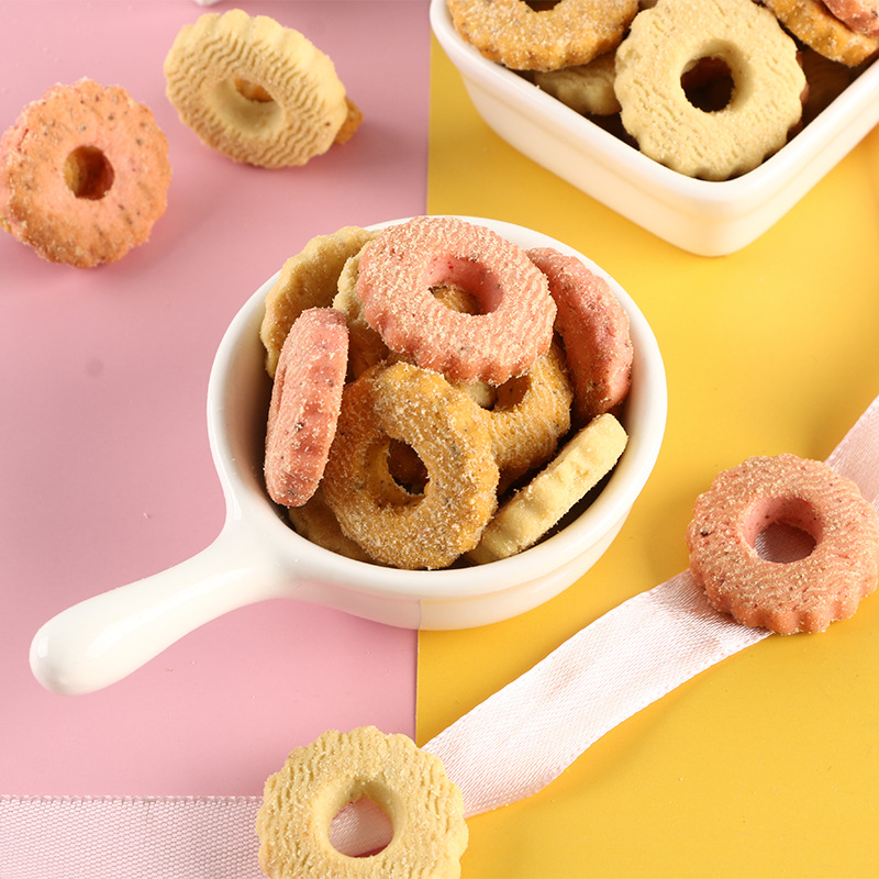 猫咪肉松饼干现货批发 宠物奖励零食猫粮磨牙饼干 宠物粗粮饼干