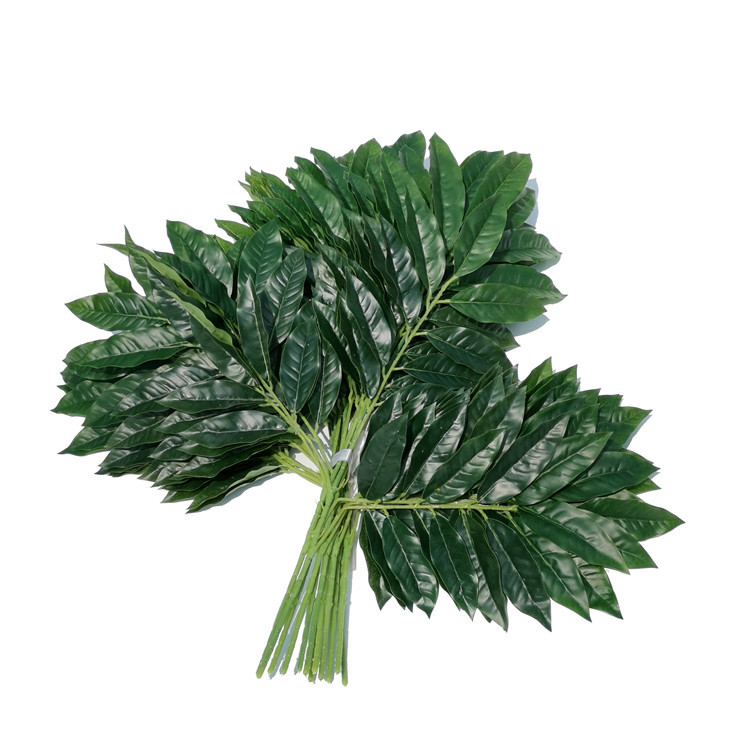 仿真绿植 金钱叶 圆桐叶 雪梨树叶树枝工程大树绿叶绿化造景插树
