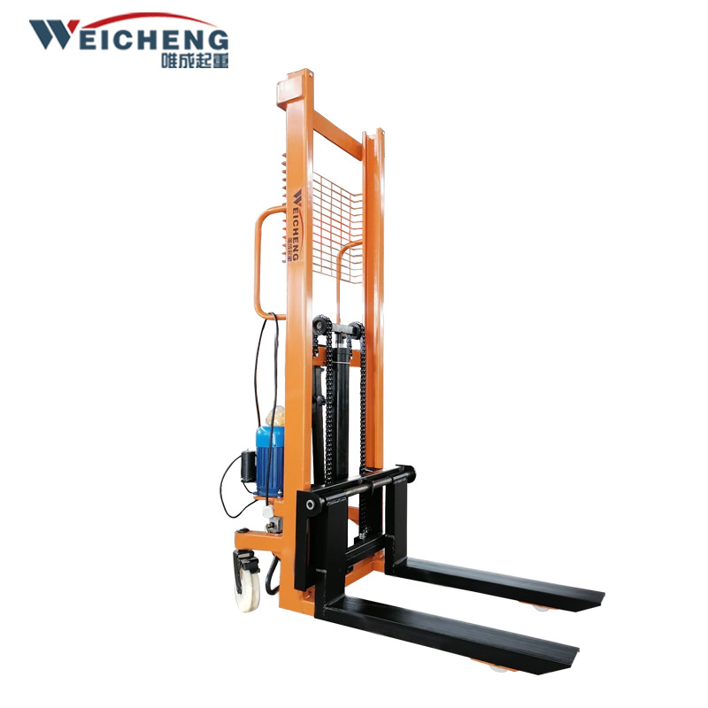 手动堆高车搬运装卸车220v电动升降叉车手推手动电动两用液压叉车