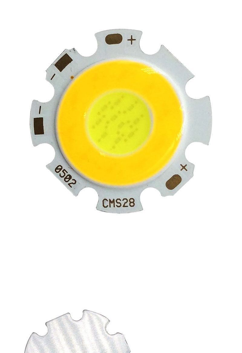 28mm圆形冷暖白双色cob芯片led灯珠20mm发光面3w5w7w10w筒灯射灯