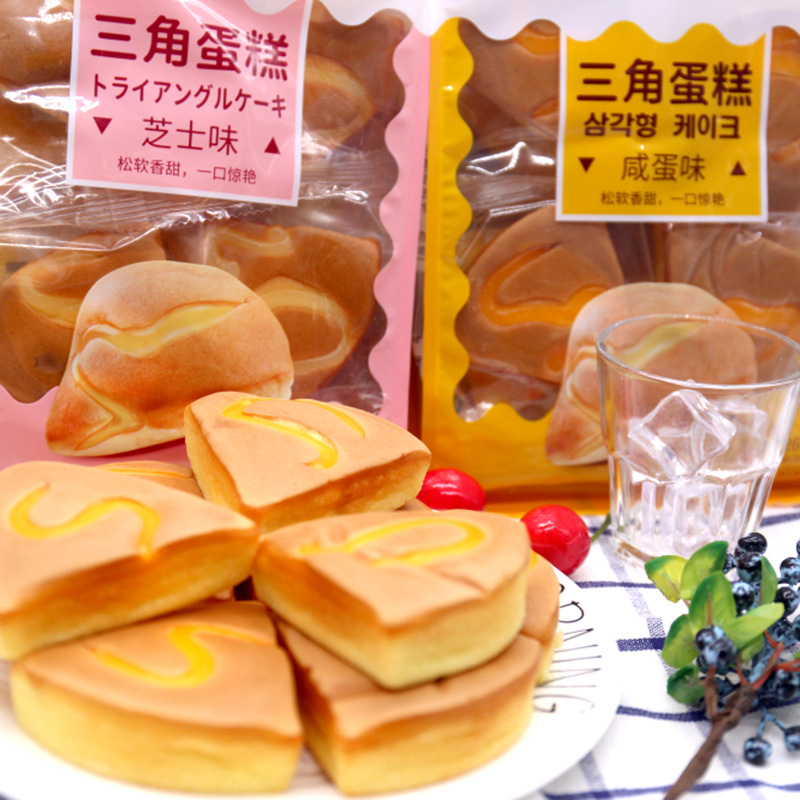 香港番客监制fko三角黄油芝士蛋黄蛋糕260克一件12包
