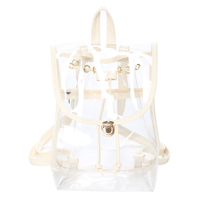 Wholesale 2020 New Jelly Bag Women's Fashion Casual Korean Style Trendy Transparent Backpack Student Schoolbag