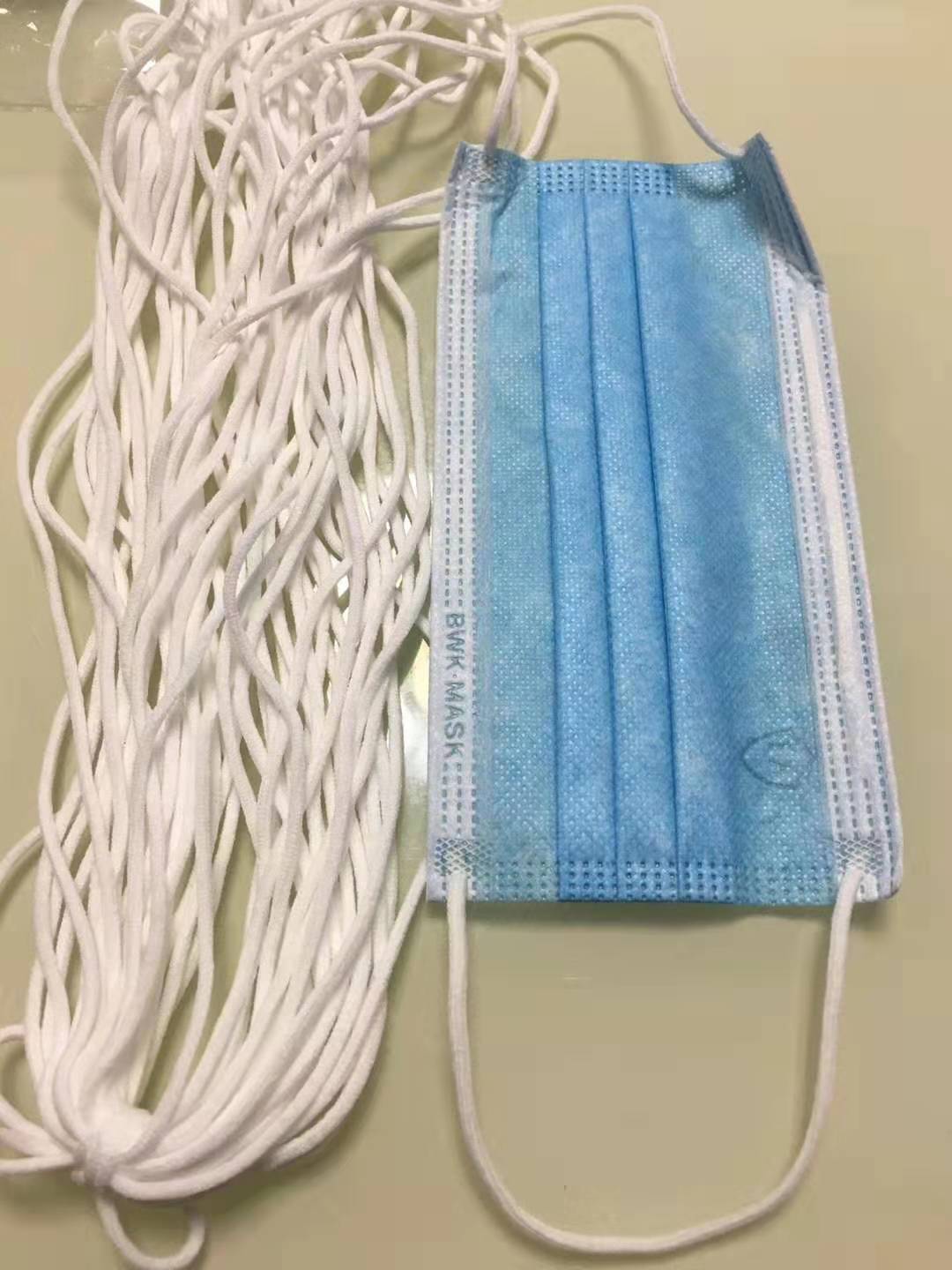 knitted white elastic band disposable three-dimensional mask