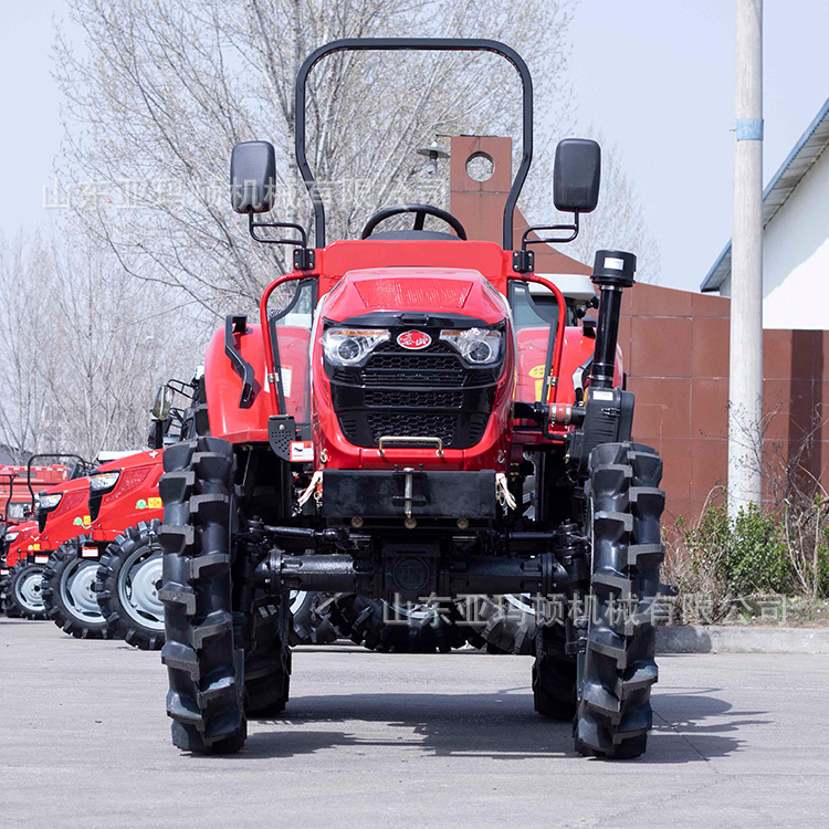 泰山省油多缸50匹水旱田犁地四轮拖拉机 泰山704型农用四轮拖拉机