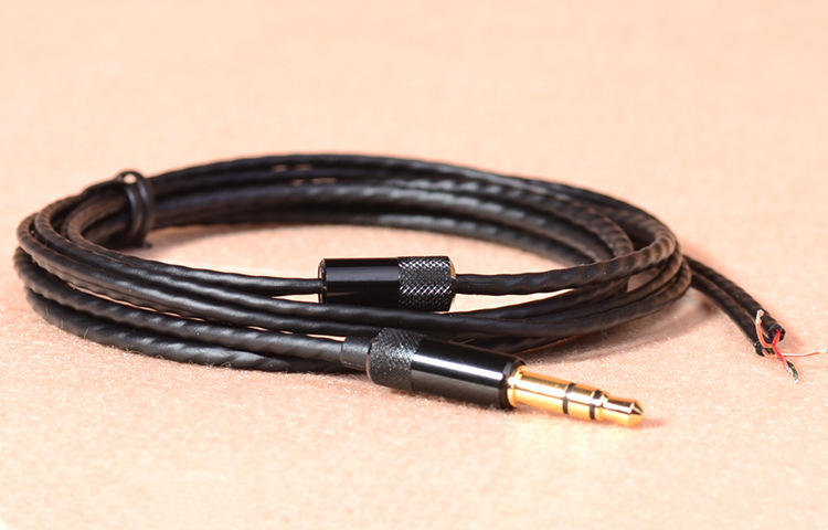 diy配件材料线材 升级维修diy手机耳机线材黑色3.5mm耳机半成品线