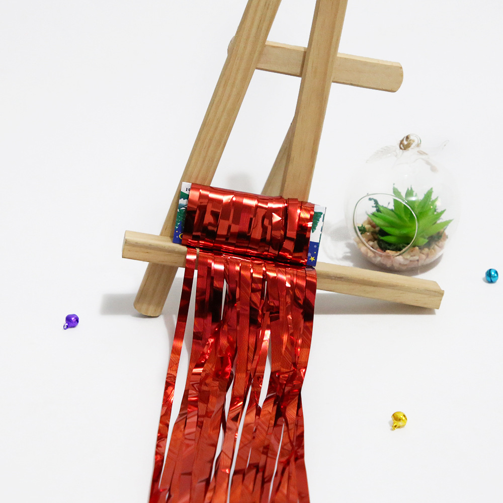 清仓处理 单根丝6mm雨丝流苏婚庆舞台生日派对装饰红色雨丝吊坠