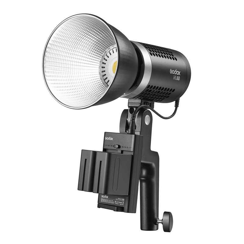 神牛ml60摄影聚光灯电影影视摄像灯60w室外移动便携外拍led补光灯