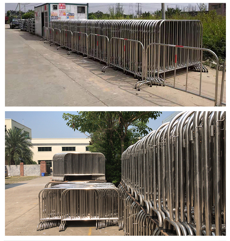 顺路科技15米不锈钢铁马地铁广场专用铁马移动护栏铁马护栏