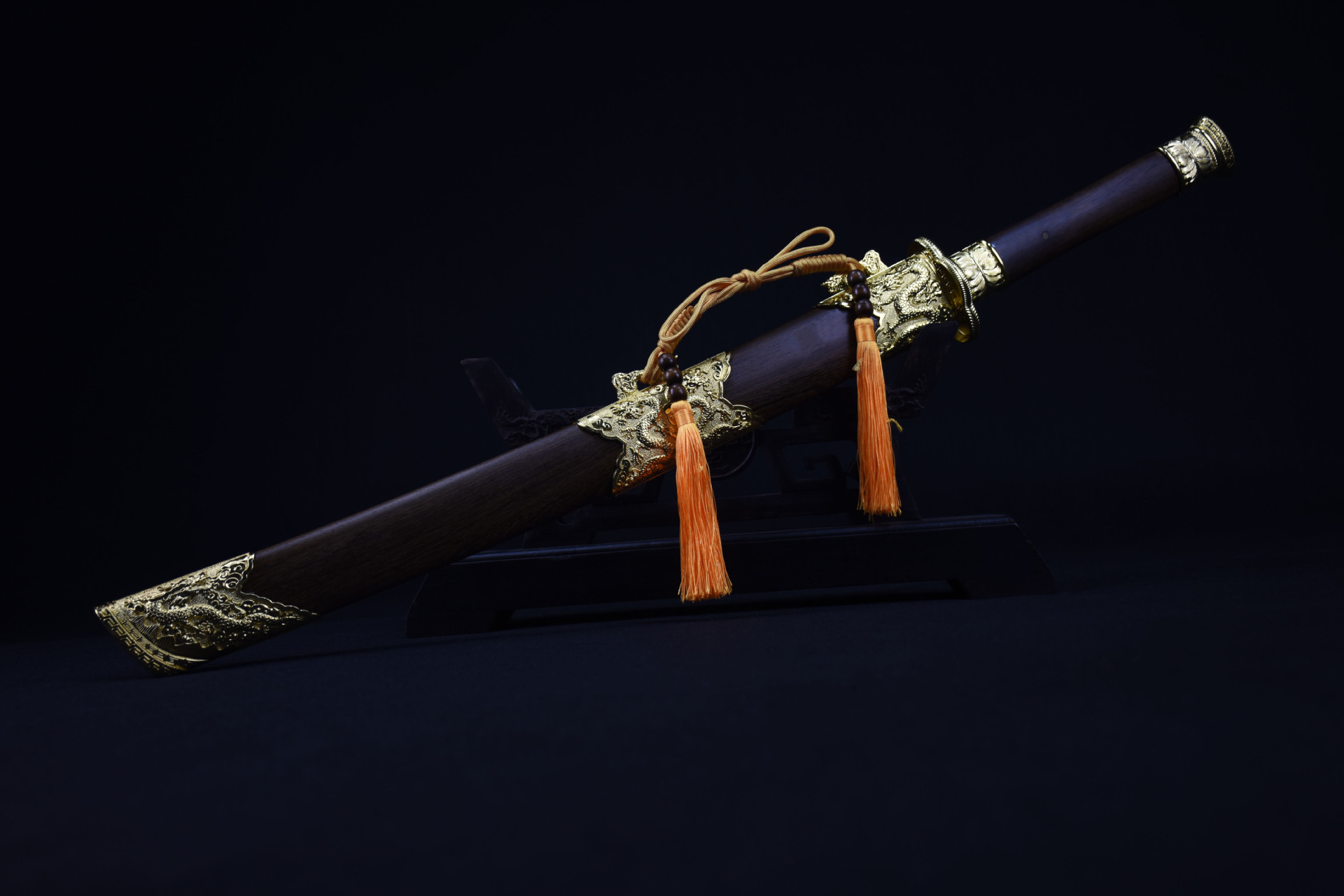 龙泉市刀剑高锰钢防身双手刀一体康熙战刀唐横刀长刀冷兵器未开刃