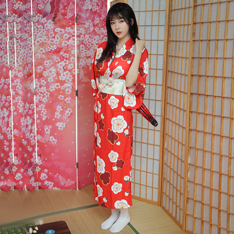 力德情趣衣服 日系少女长款羽织印花和服 性感内衣游戏制服套装