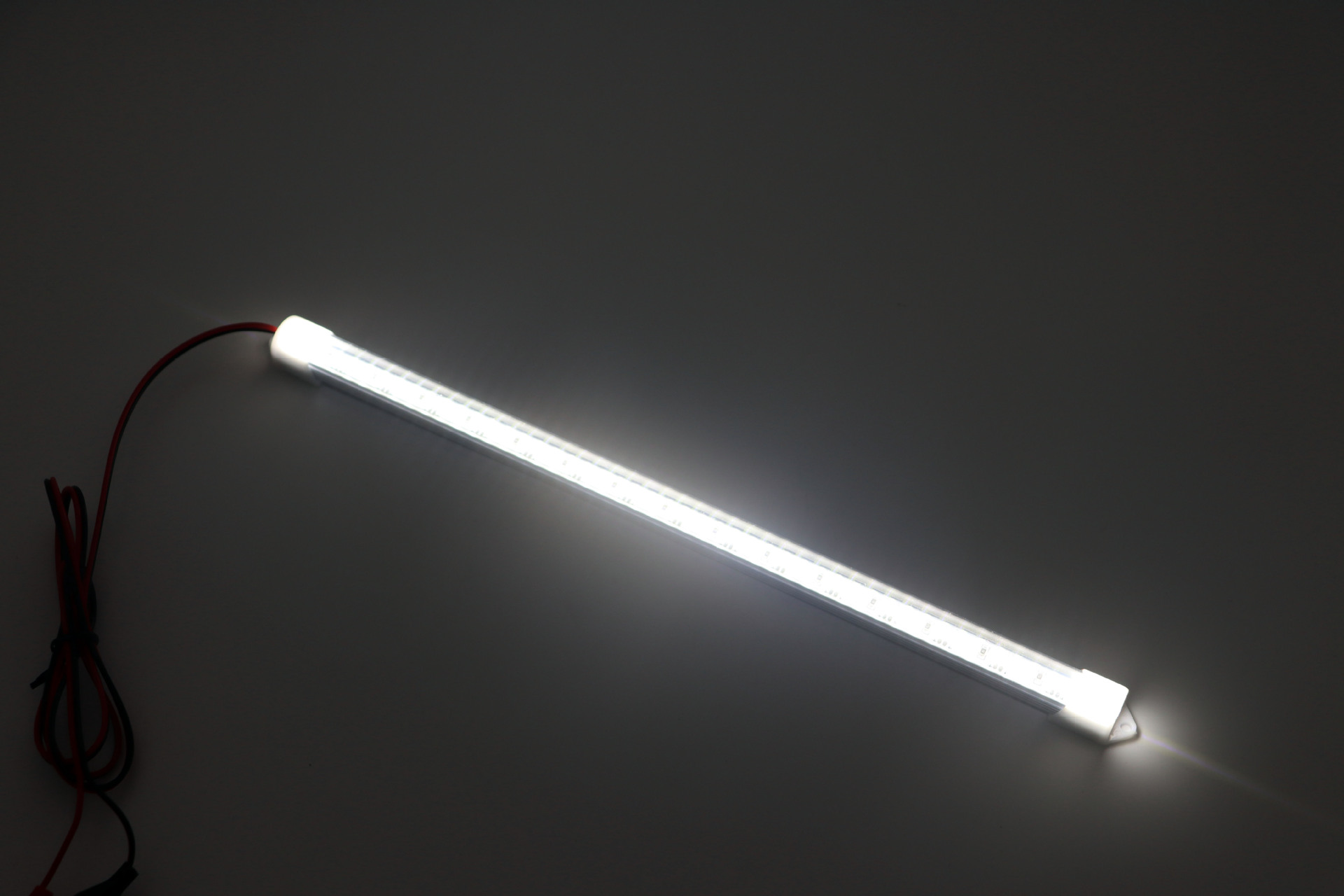 12v低压硬灯条夜市地摊灯管鳄鱼夹子硬灯条30cm 50公分电瓶车灯条