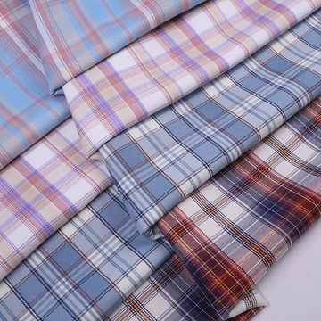 全涤jk面料格子面料春秋连衣裙jk制服时装面料染色高克重平纹面料-阿