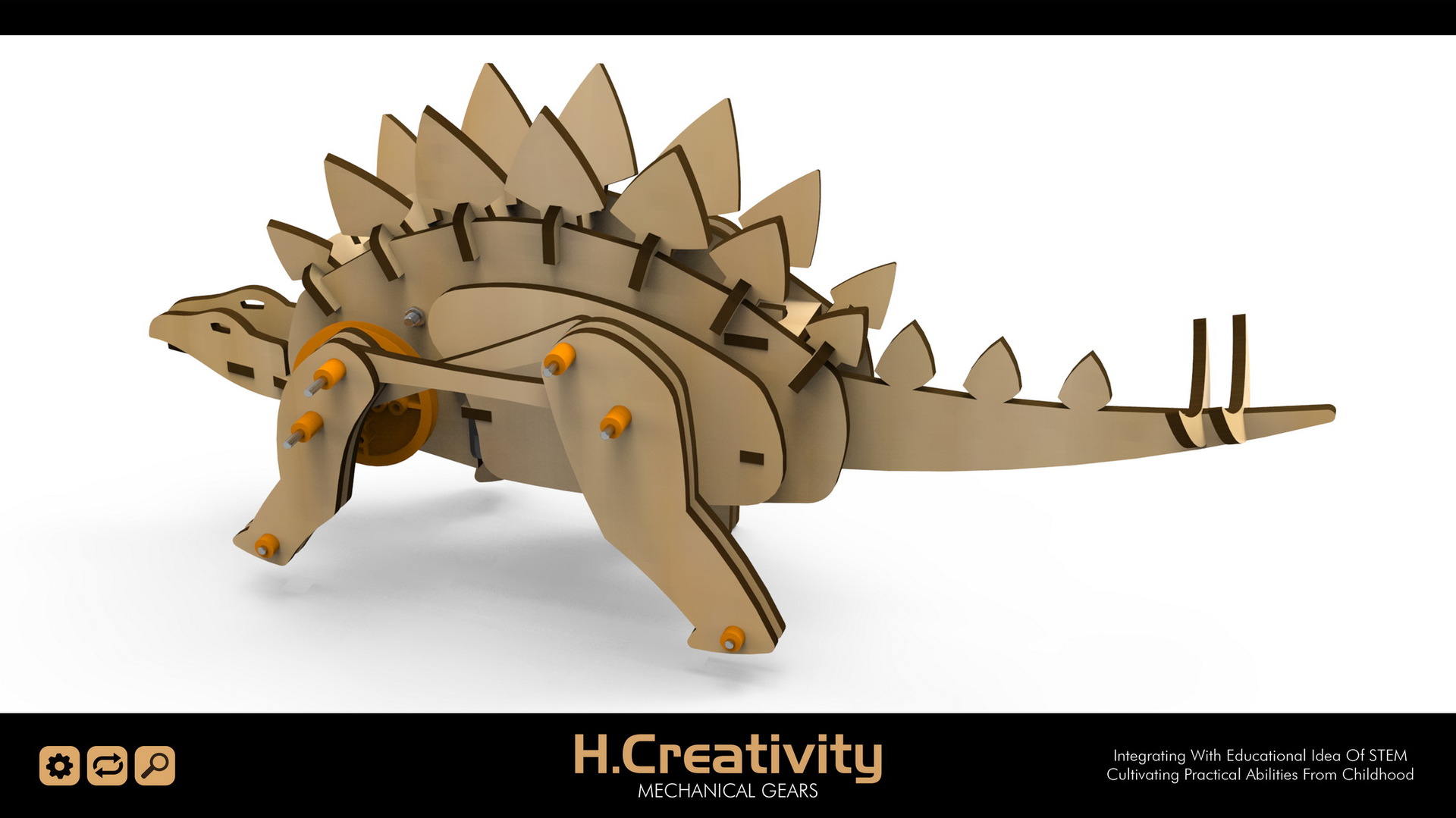 【厂家】机械剑龙steam儿童科学实验器材套装diy曲杆臂传输结构