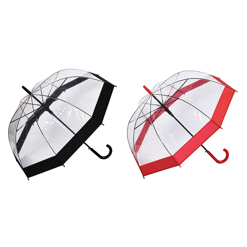 Apollo Transparent Umbrella Edge Poe Fashion Umbrella Flexible Wind-Resistant 8-Bone Sunshade Rain-Proof Multi-Color Advertising Umbrella