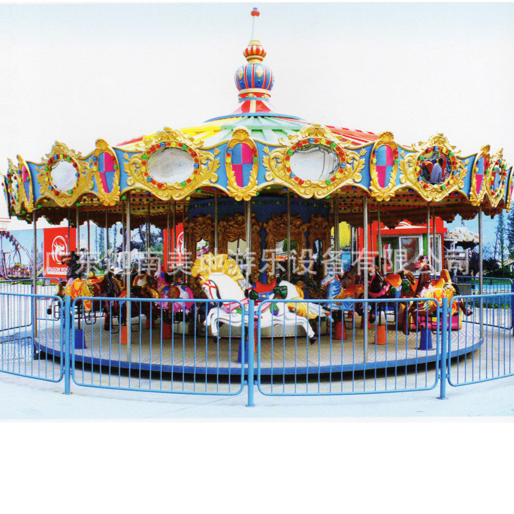 森林系列16座旋转木马儿童户外陆地旋转电动木马游乐设备厂家直销