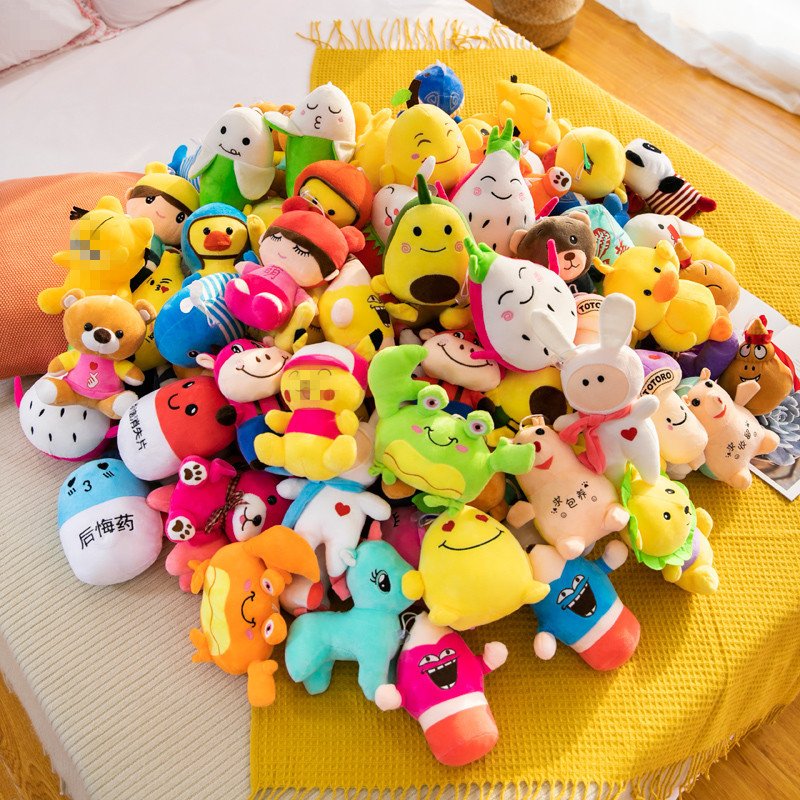 Seven-Inch Crane Machines Baby Doll Wholesale Plush Toys Wholesale Sucker Cloth Doll Printed Logo Wedding Tossing Doll