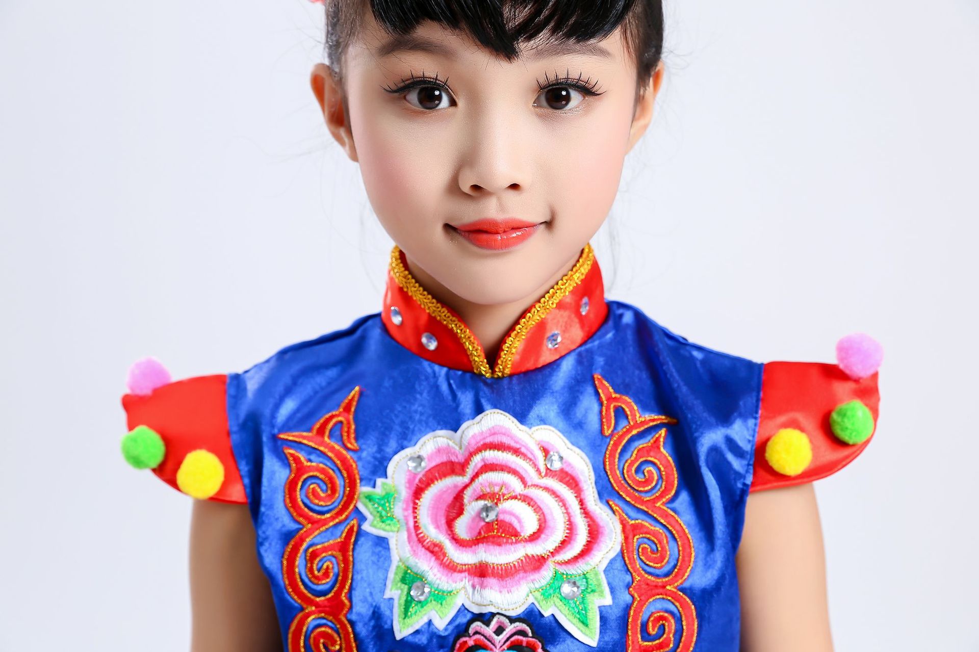 儿童喜庆演出服民族舞蹈服开门红中国梦娃灯笼幼儿秧歌服道德娃娃