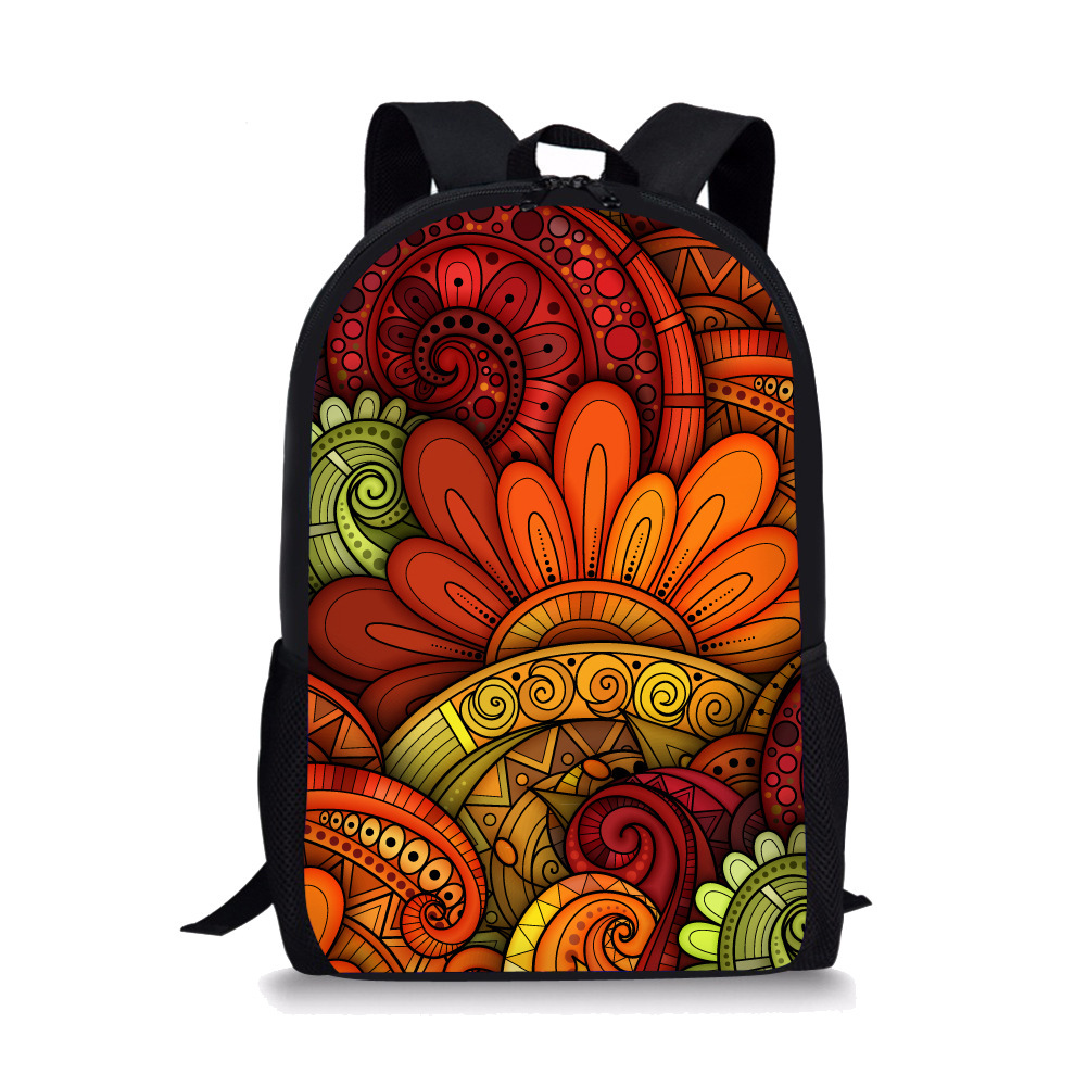 创意个性复古花纹儿童书包幼儿园幼儿双肩背包小孩背包定制logo