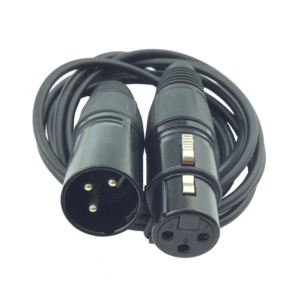 厂家直销话筒平衡屏蔽线卡侬头公转母帕灯3.5线连接摄象机主播ktv