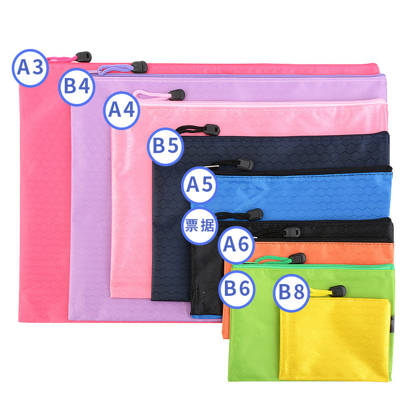 Football Pattern A4a5 File Bag Waterproof Oxford Cloth Zipper Bag Information Bag Production Inspection Stationery Case Manufacturer