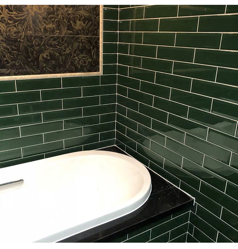 北欧面包砖卫生间厨房墙砖小白砖凹凸面斜边长条砖背景瓷砖地铁砖