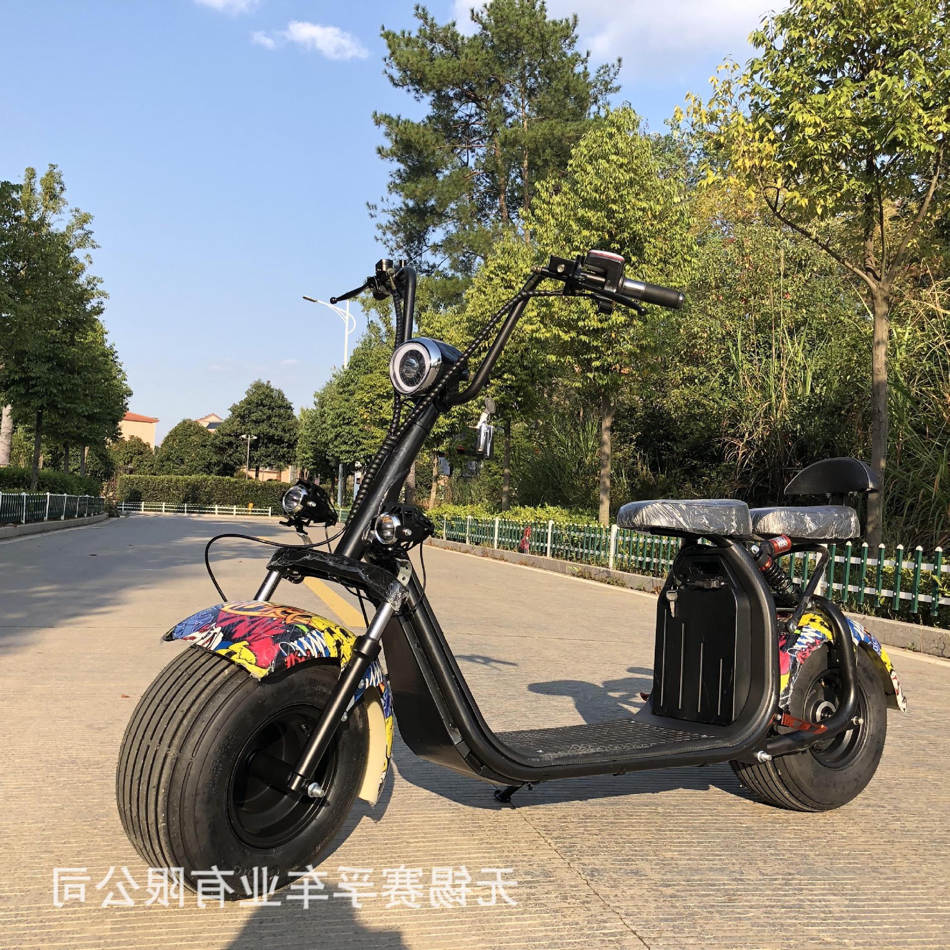 小哈雷电瓶车双人男女士个性潮流小型折叠迷你成人亲子锂电电动车