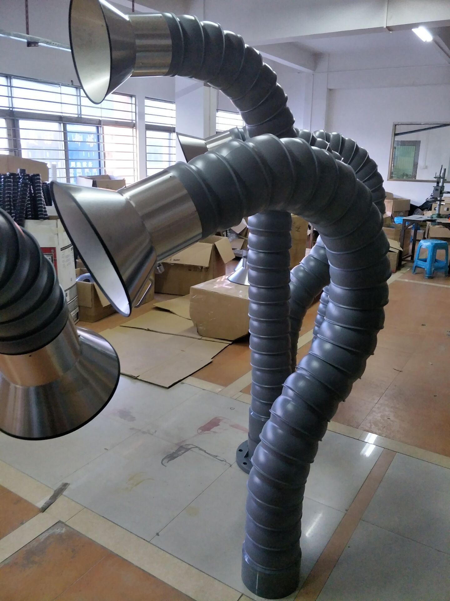 新品工业除尘通风110mm万向定位竹节吸烟管免支撑焊锡艾灸抽烟管