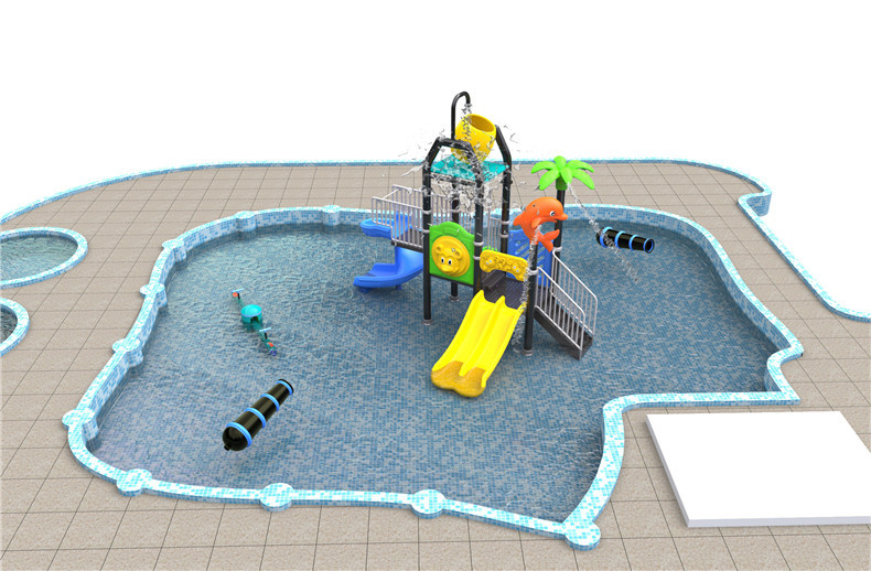 厂家直销儿童水上滑梯户外泳池组合滑滑梯水寨水屋水上乐园滑梯